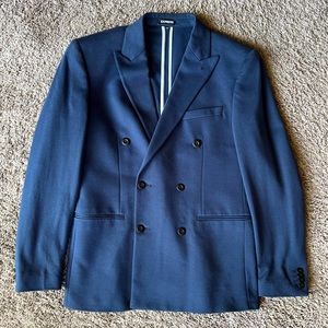 Express Double-Breasted Blue Blazer Size Small